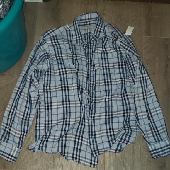 burberry blue plaid shirt